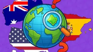 Uji pengetahuan dunia anda dengan mengenal pasti negara dari bentuknya. Tingkatkan kemahiran geografi anda dalam permainan kuiz pendidikan yang pantas ini.